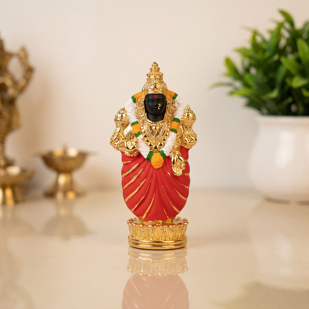 24K Gold Foil Goddess Padmavati Idol