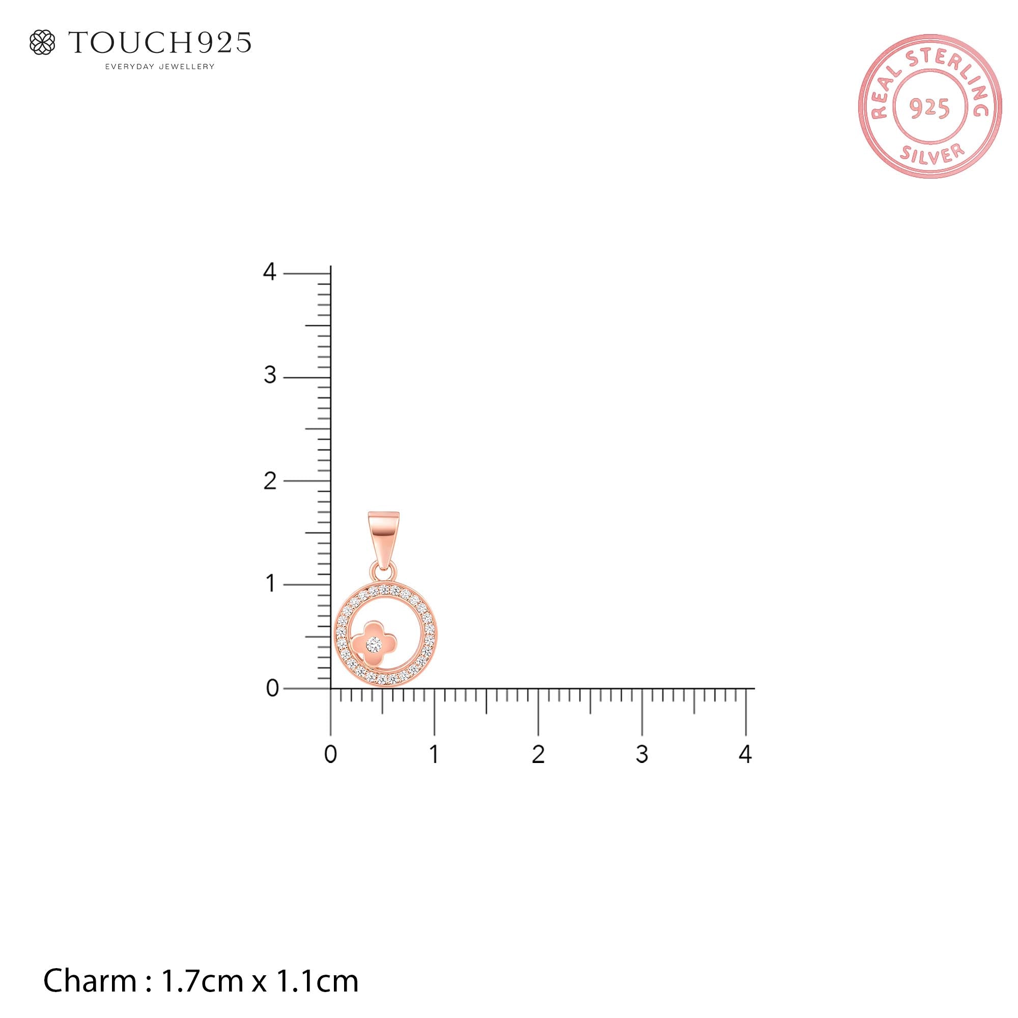 Clover Orbit Silver Pendant