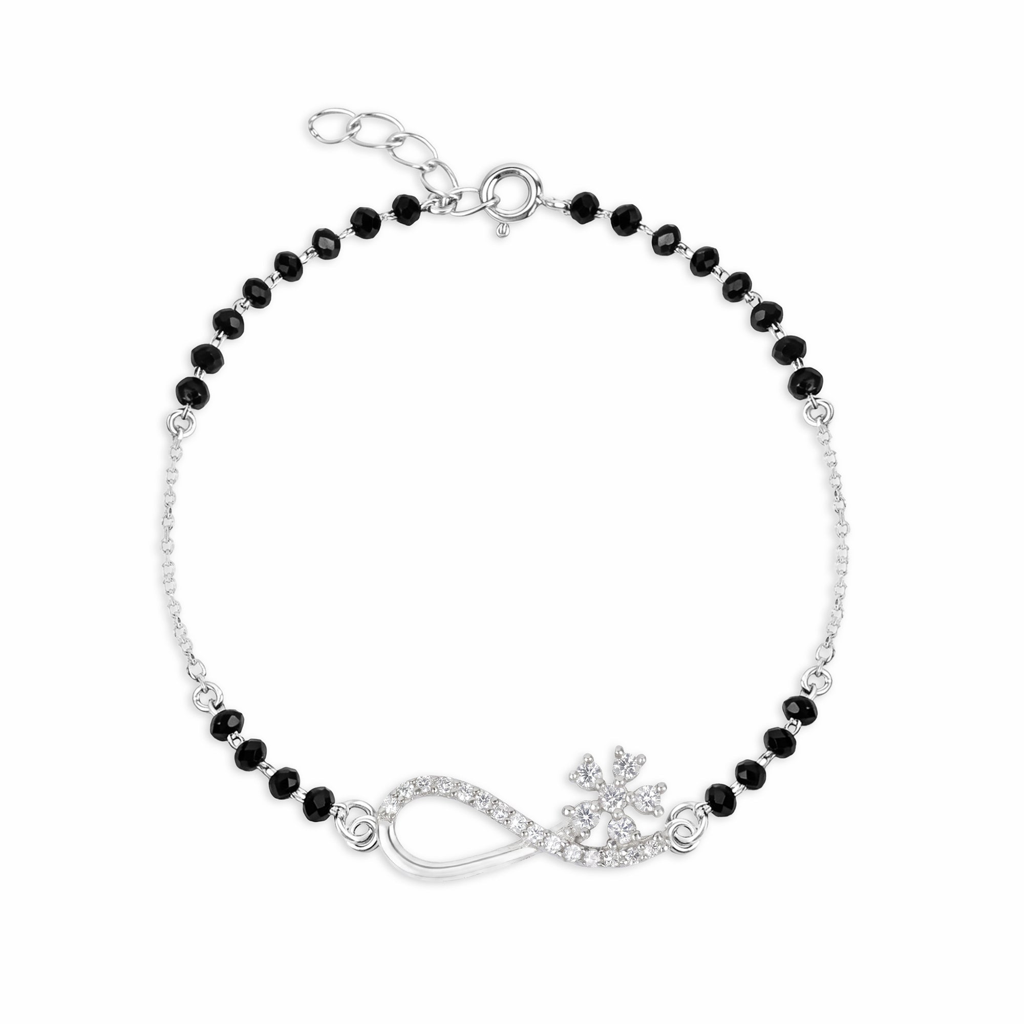 Floral Infinity CZ Bracelet