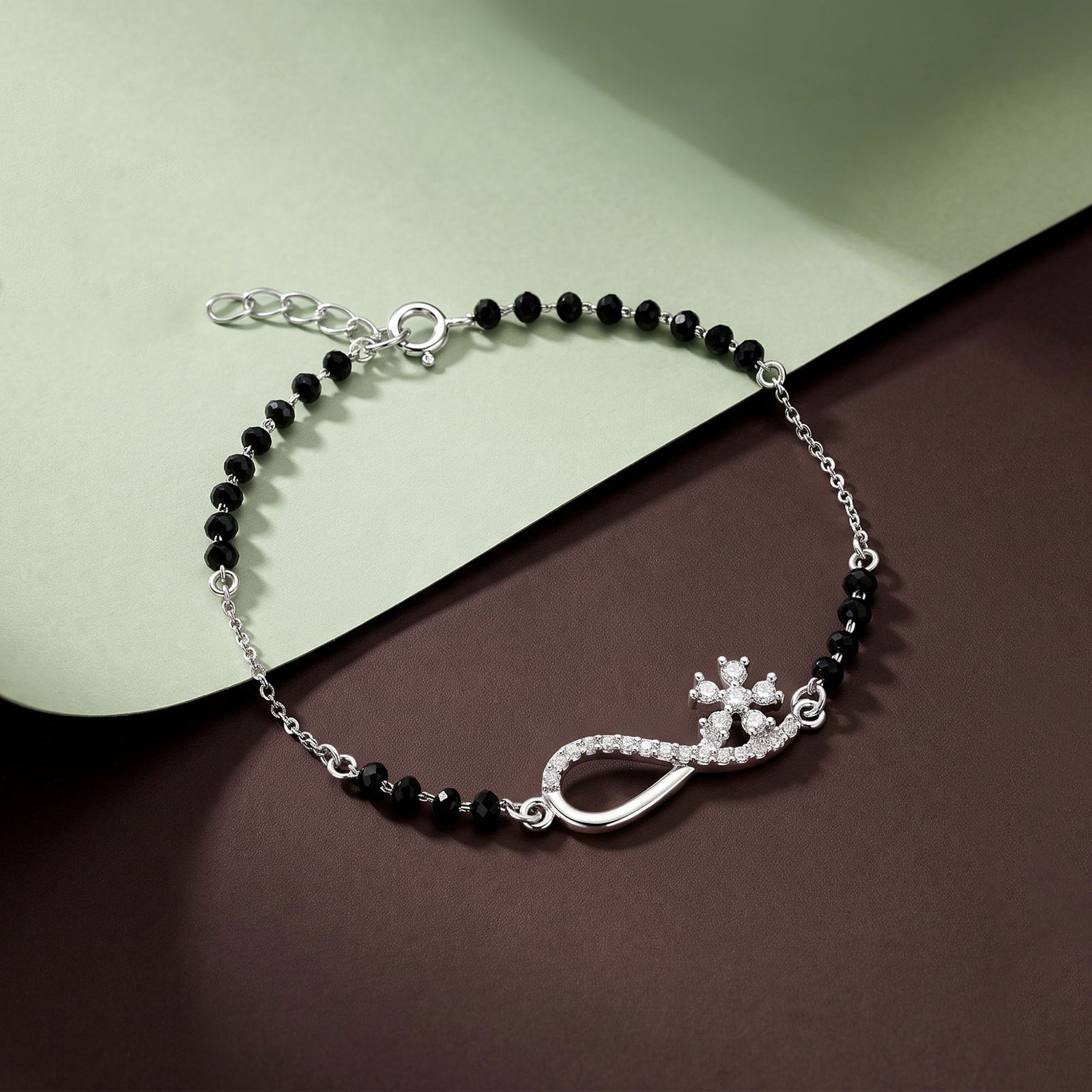Floral Infinity CZ Bracelet