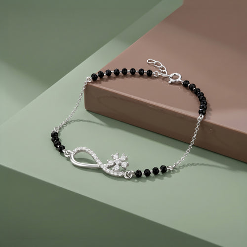 Floral Infinity CZ Bracelet
