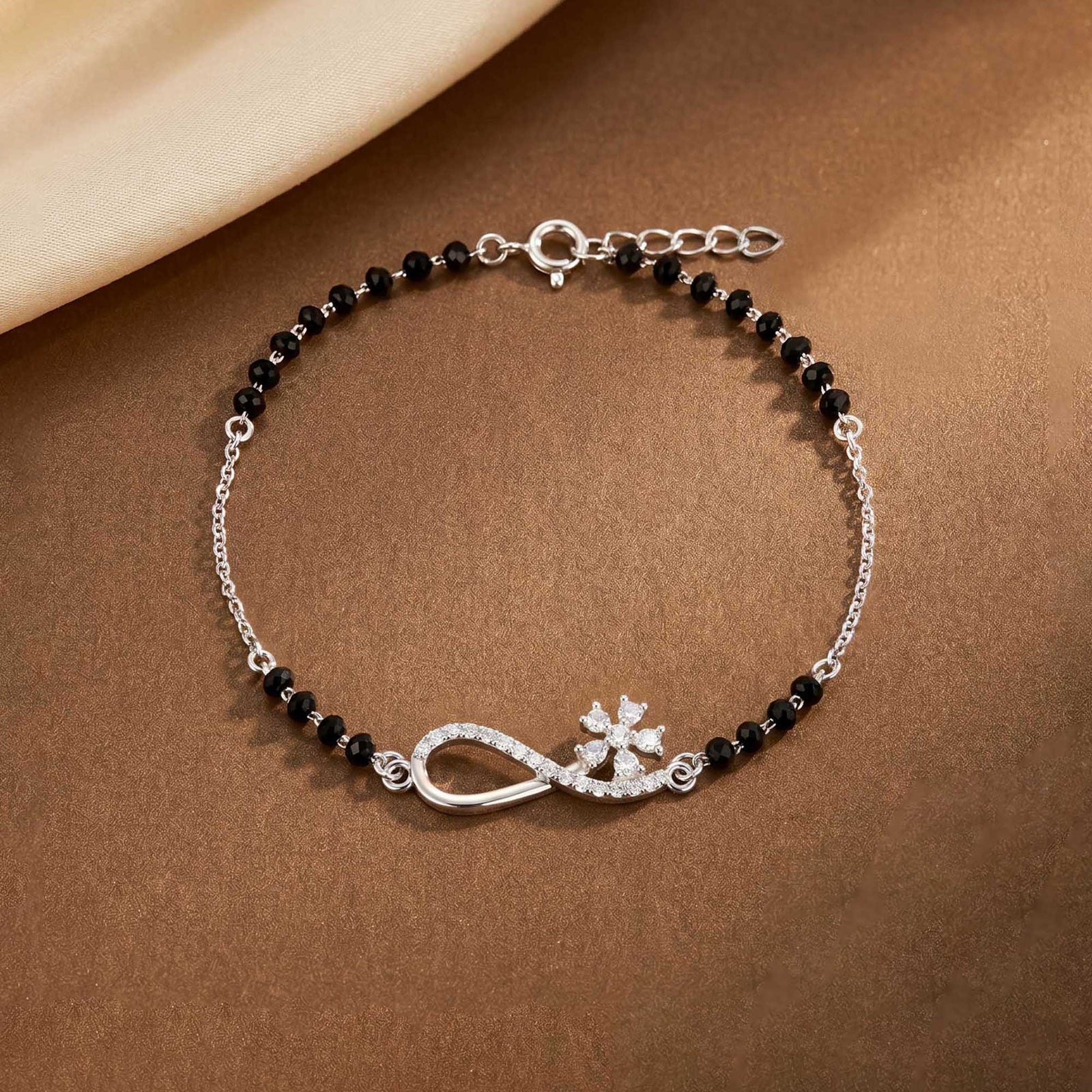 Floral Infinity CZ Bracelet