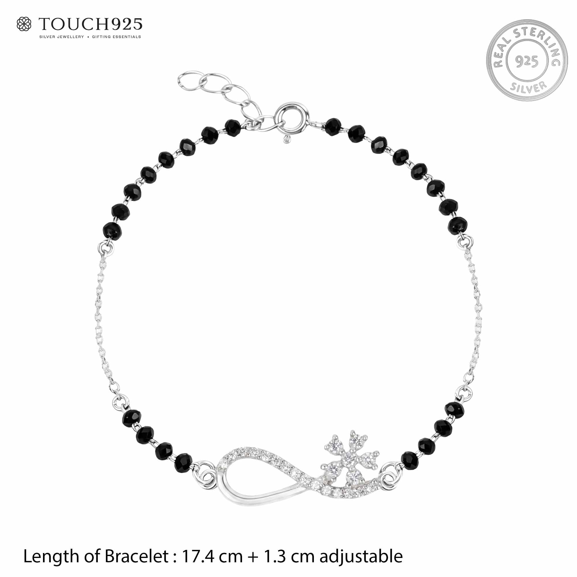 Floral Infinity CZ Bracelet