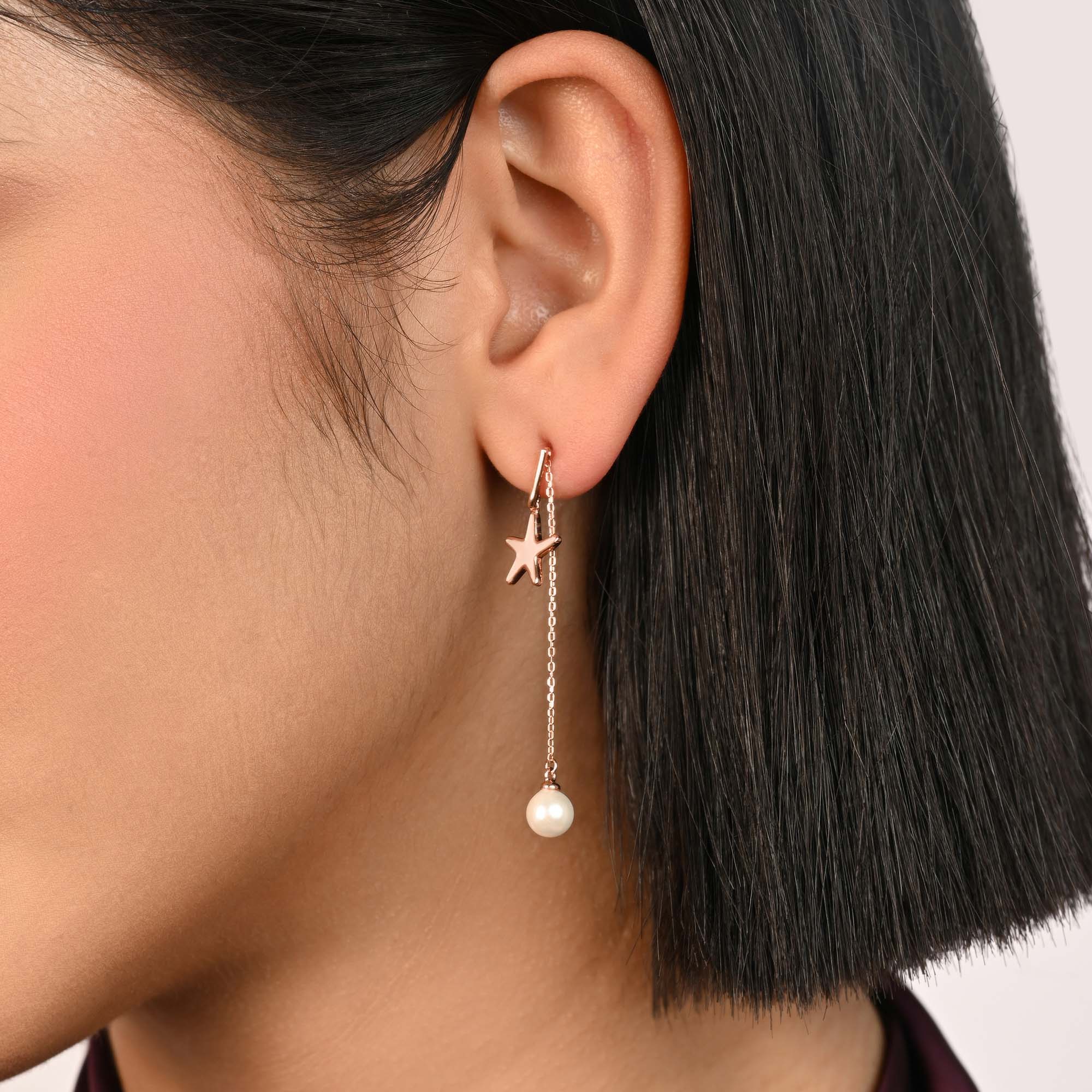 Star Pearl Earrings