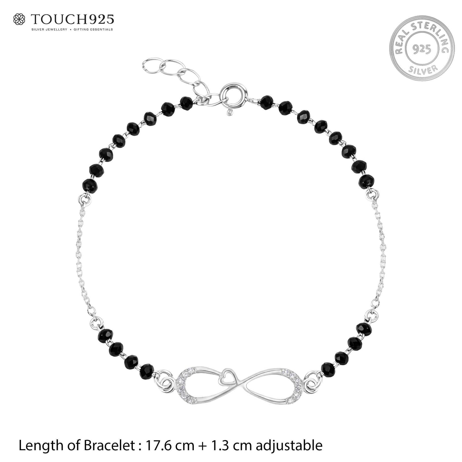 Infinity Heart CZ Bracelet