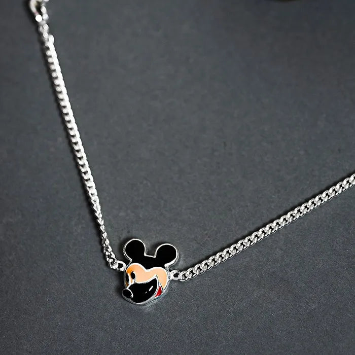 Mickey Mouse Face Silver Rakhi - Touch925