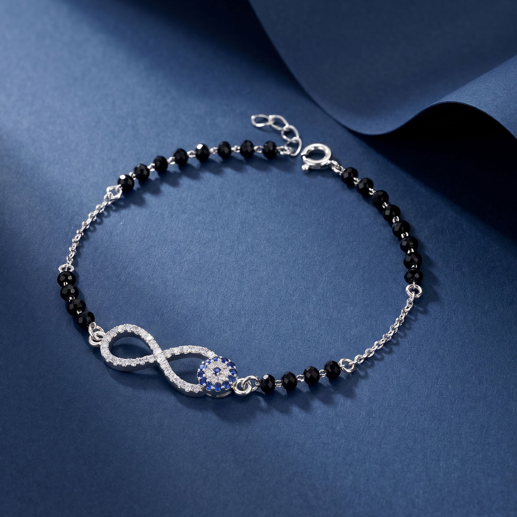 Infinity Evil Eye CZ Bracelet