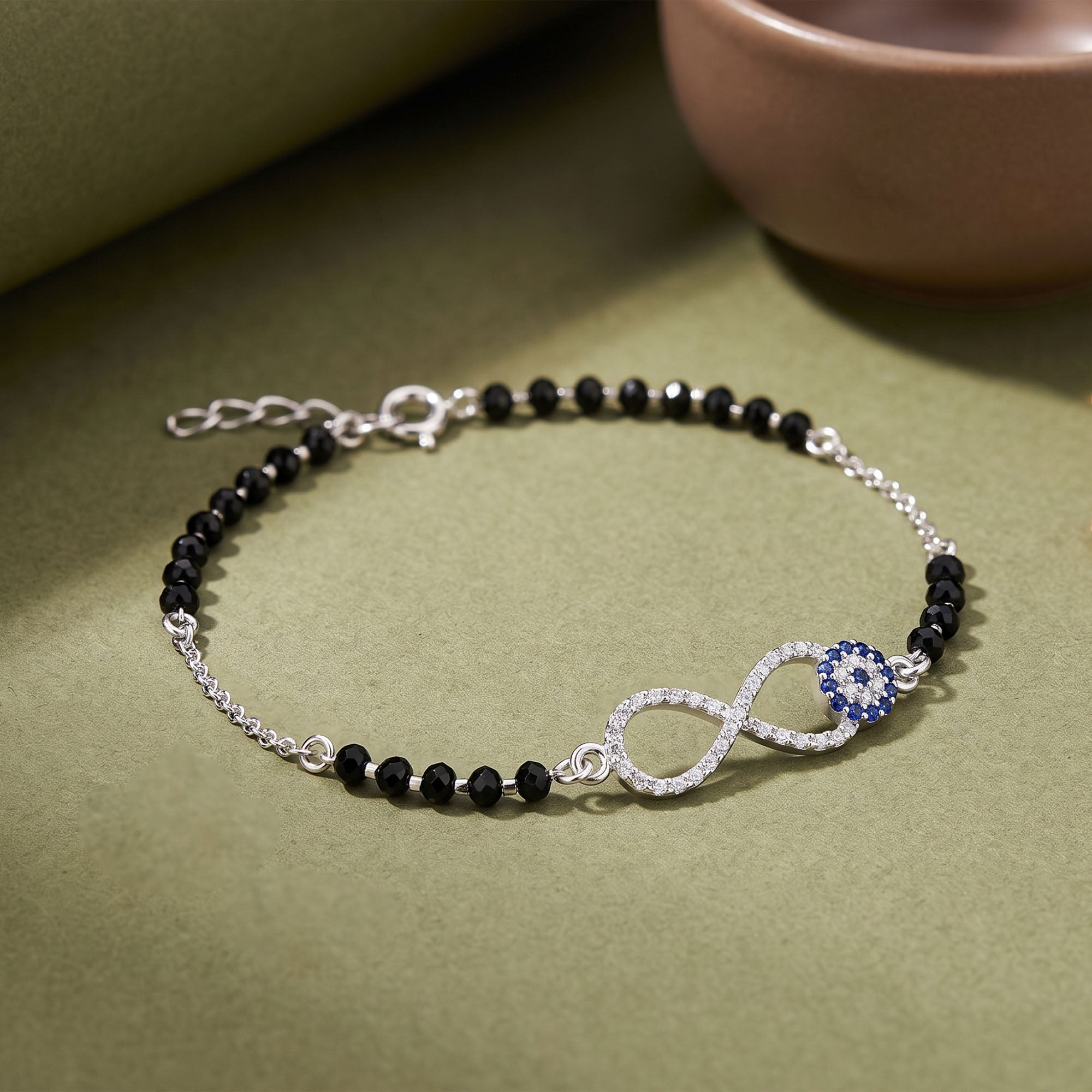 Infinity Evil Eye CZ Bracelet
