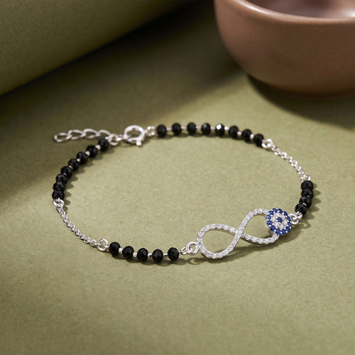 Infinity Evil Eye CZ Bracelet