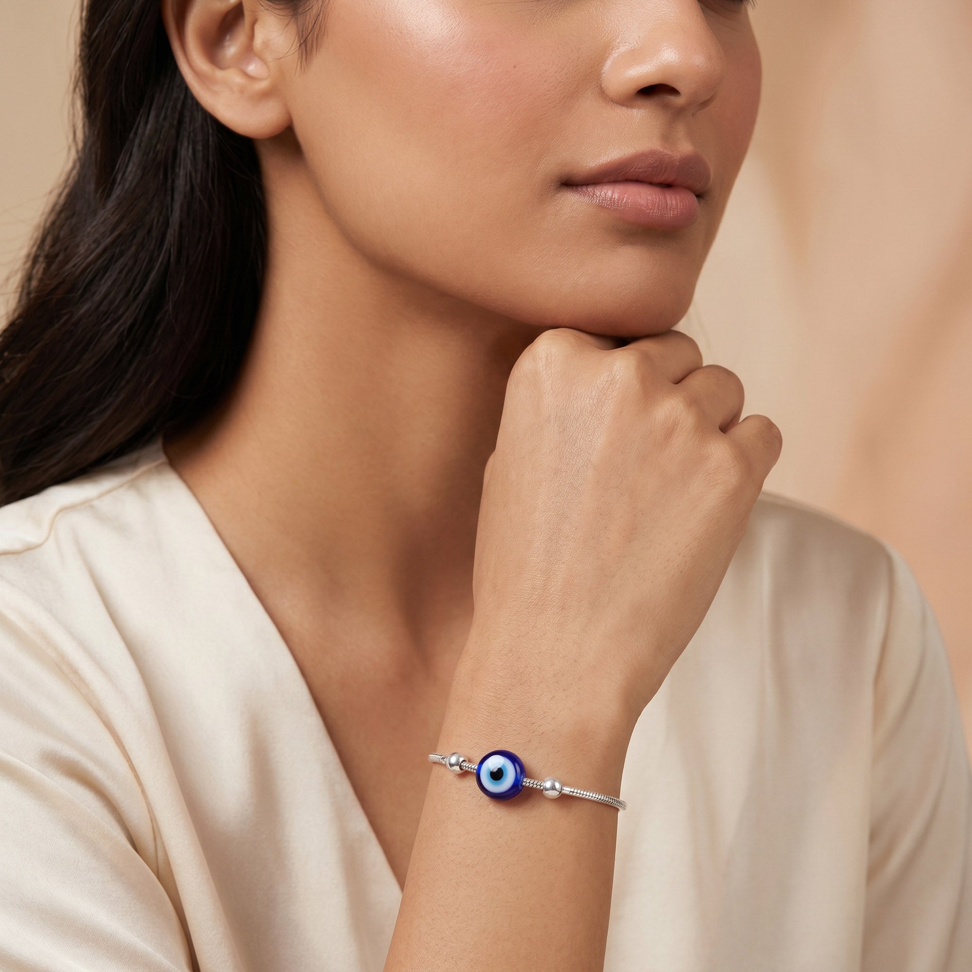 Evil Eye Snake Chain Bracelet