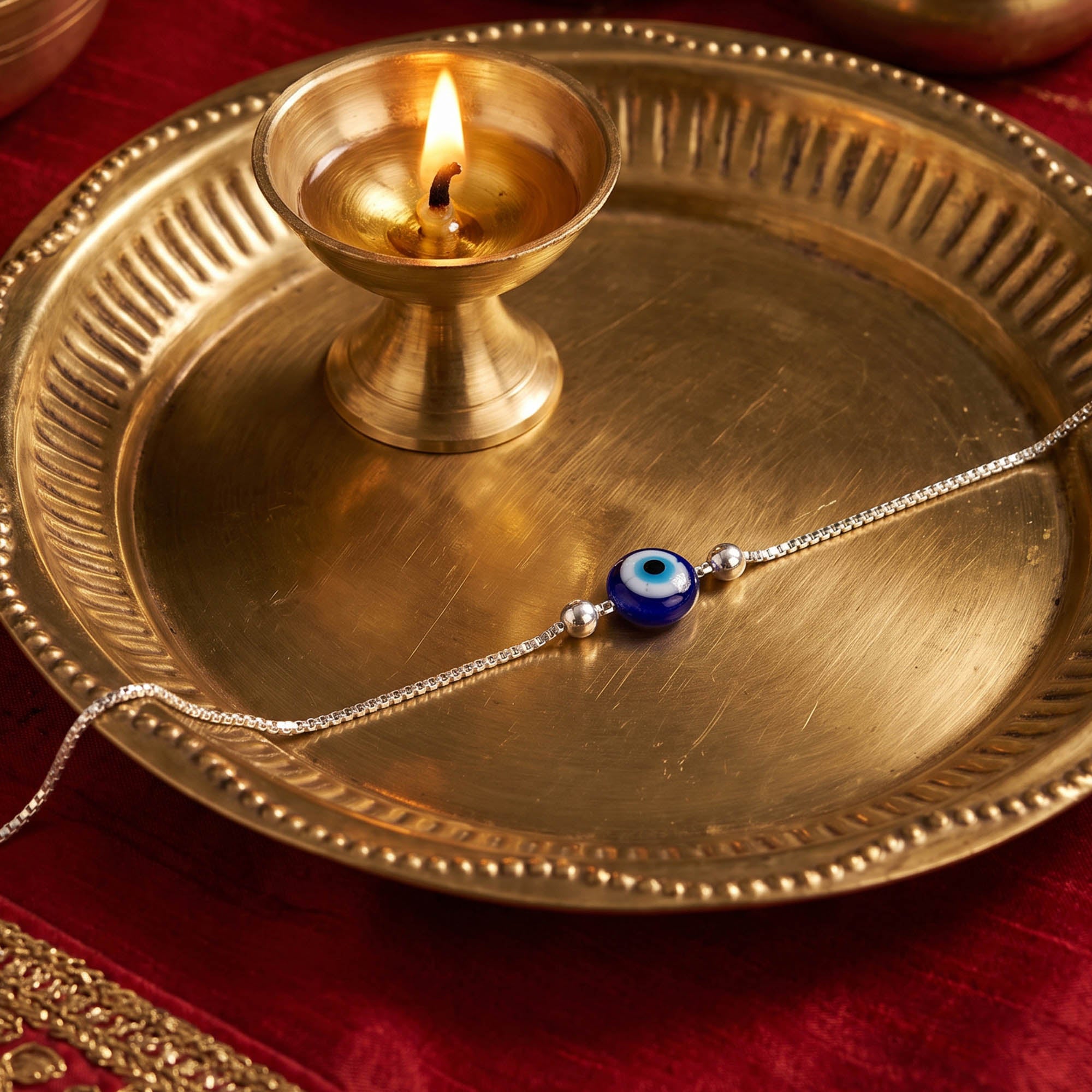 Chandi Evil Eye Bead Rakhi