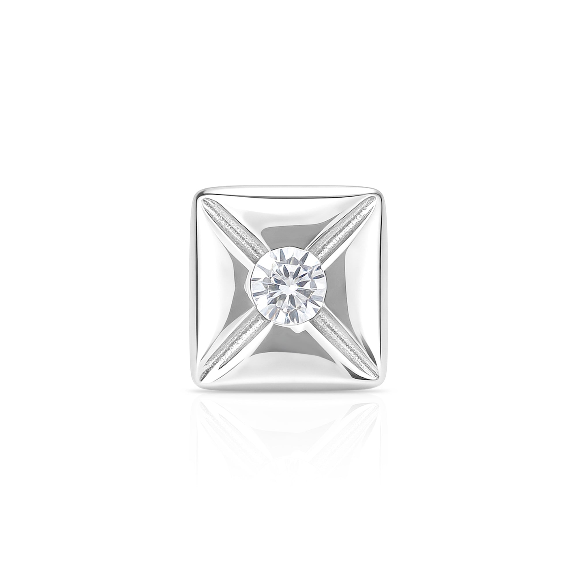 Star-Etched Solitaire Stud