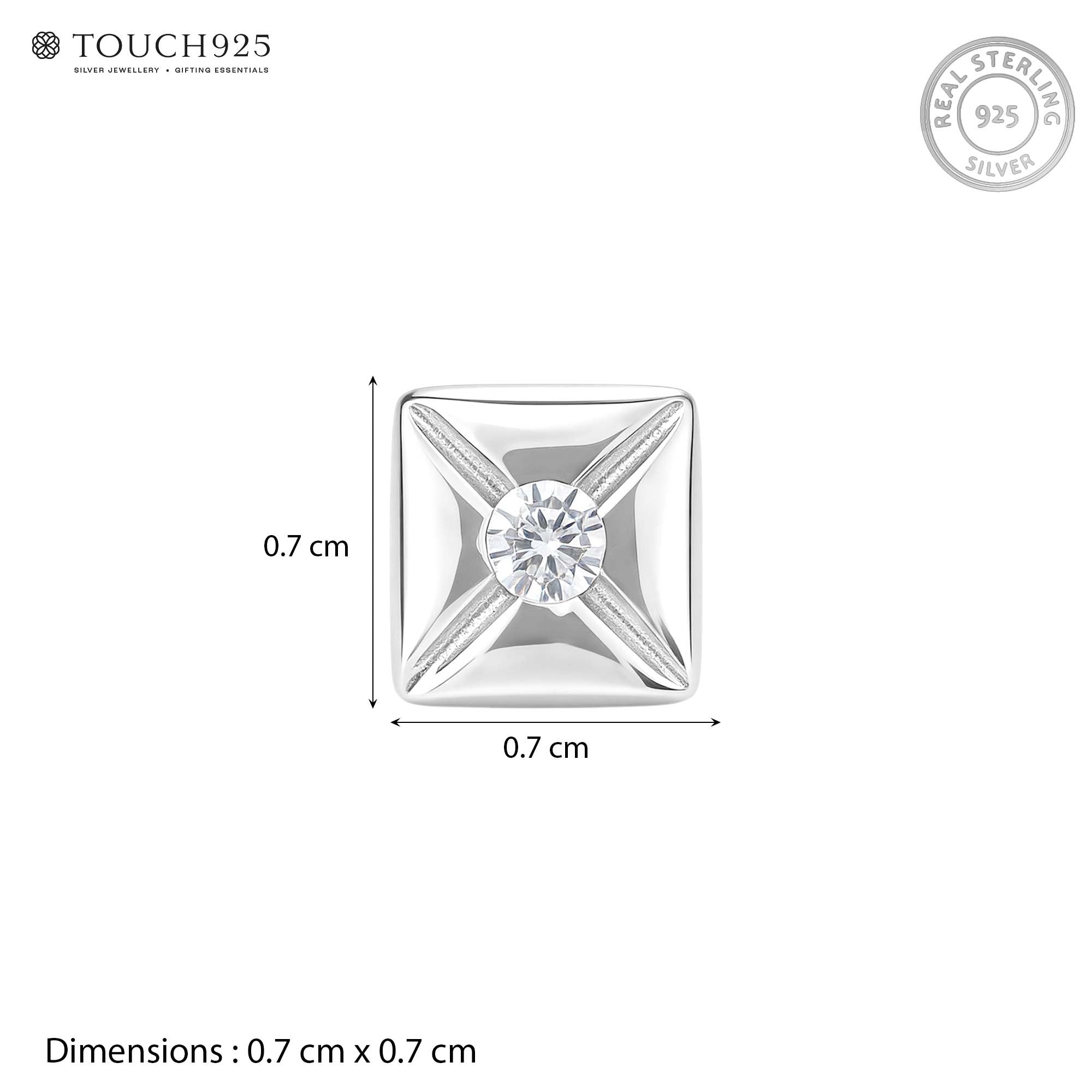 Star-Etched Solitaire Stud