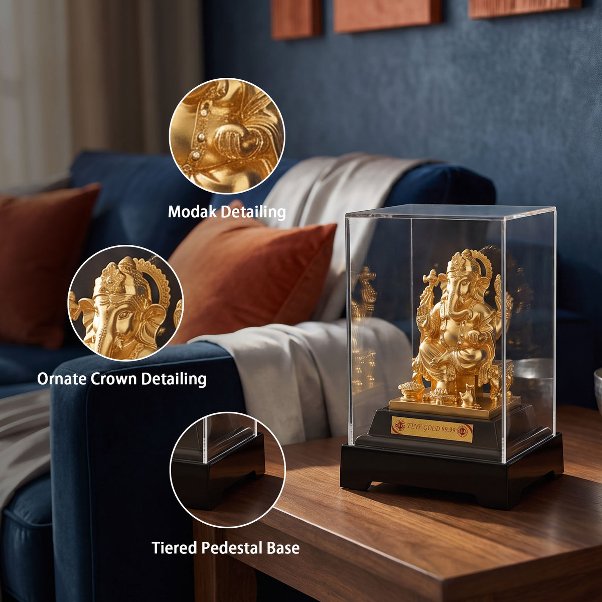 Gold Foiled Ganeshji Idol