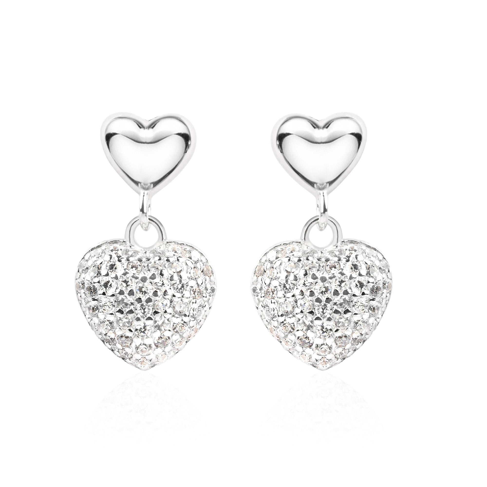 Shimmering Dual Heart Drops