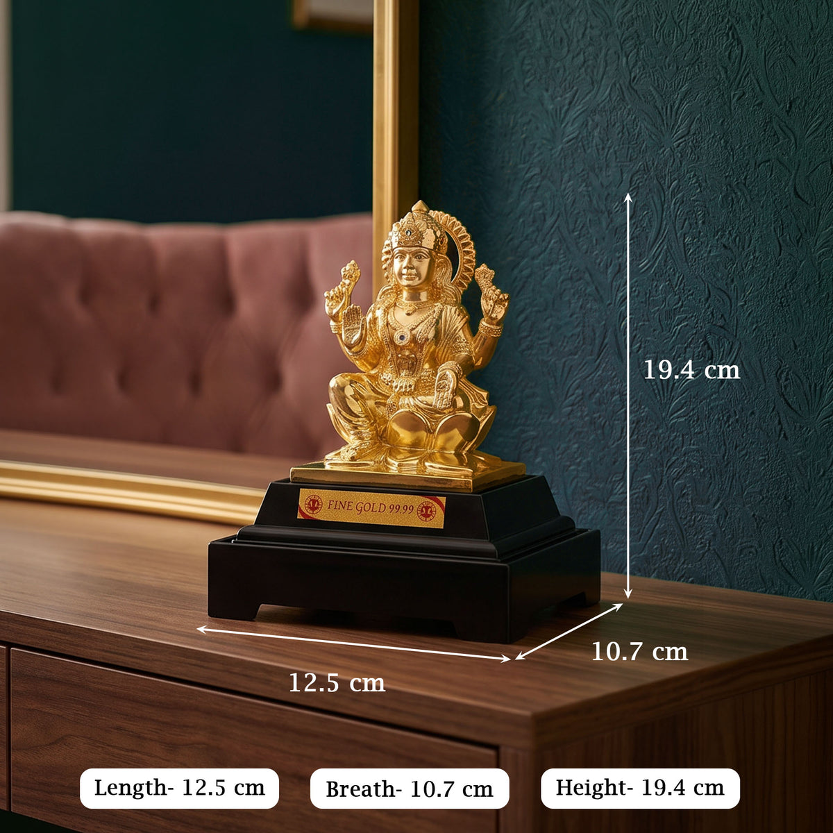 Gold Foiled Laxmi Idol