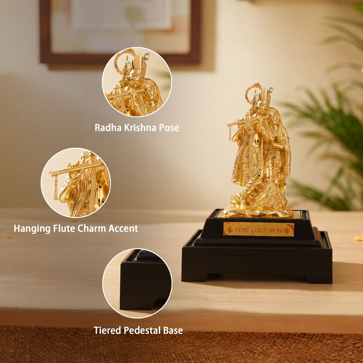 Gold Foiled Radha Krishna