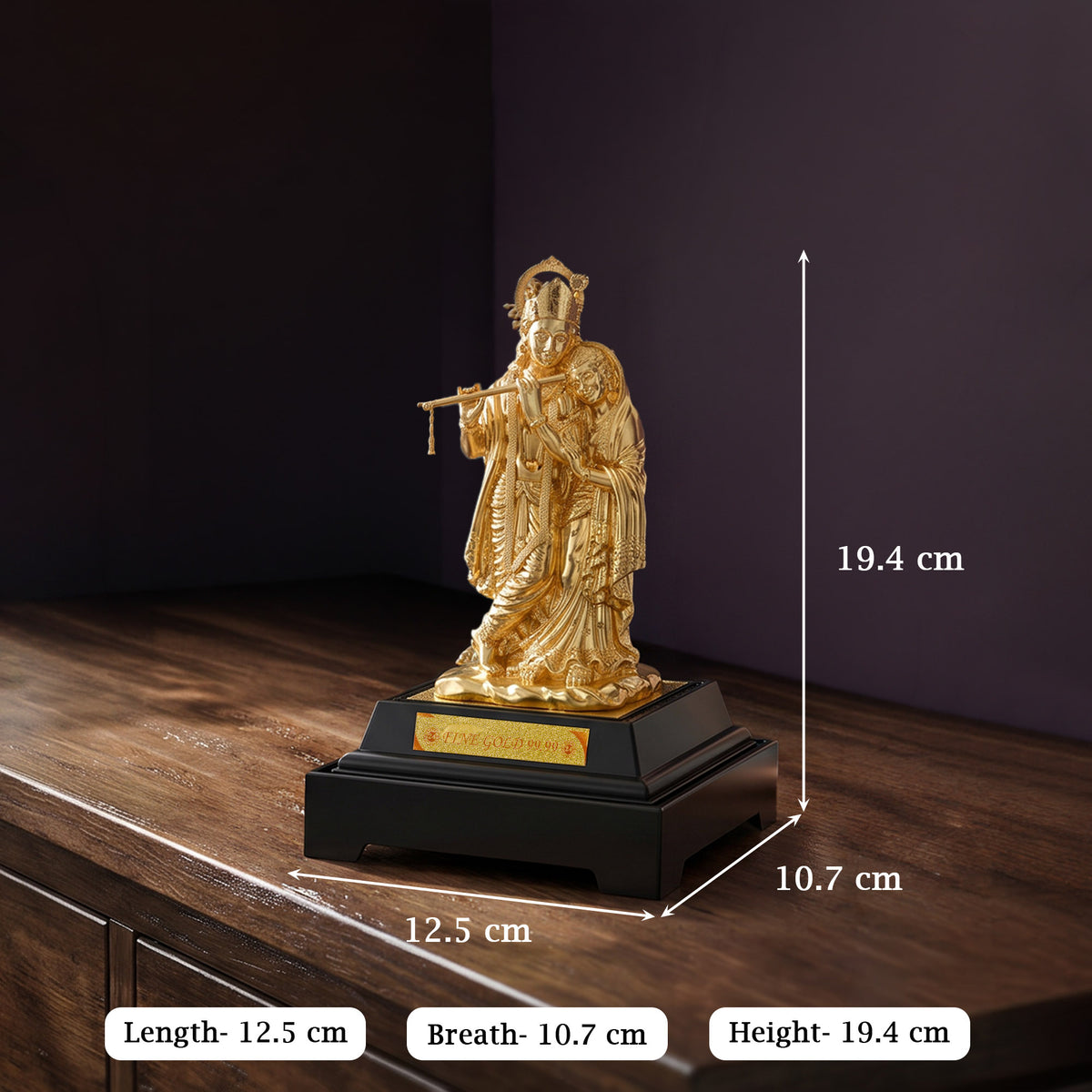 Gold Foiled Radha Krishna