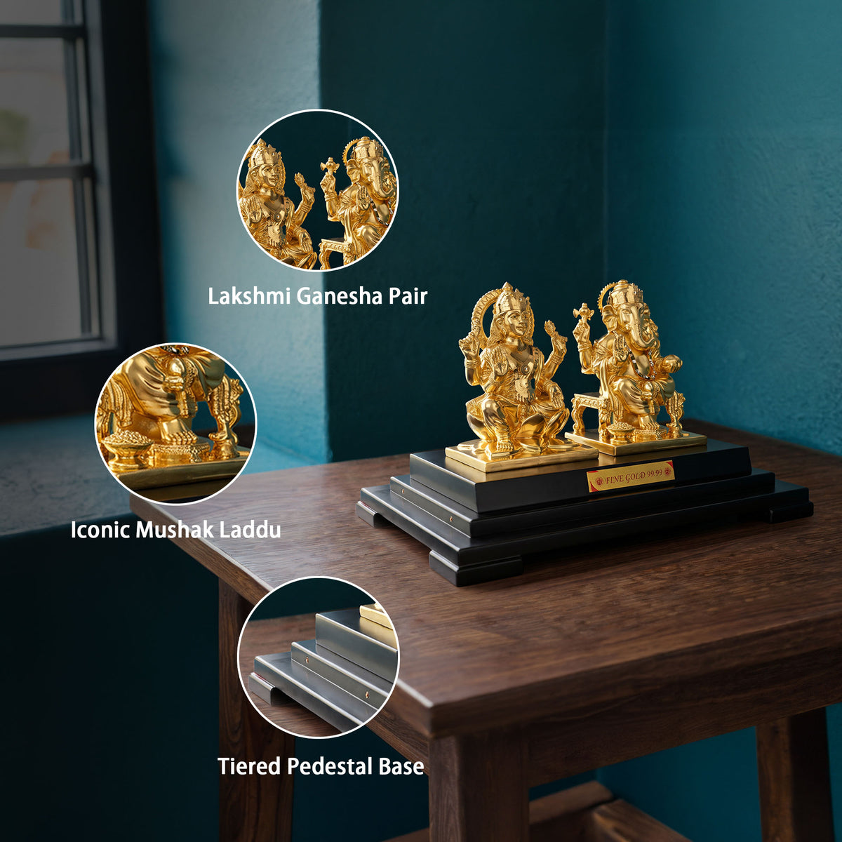 Gold Foiled Laxmi Ganesha