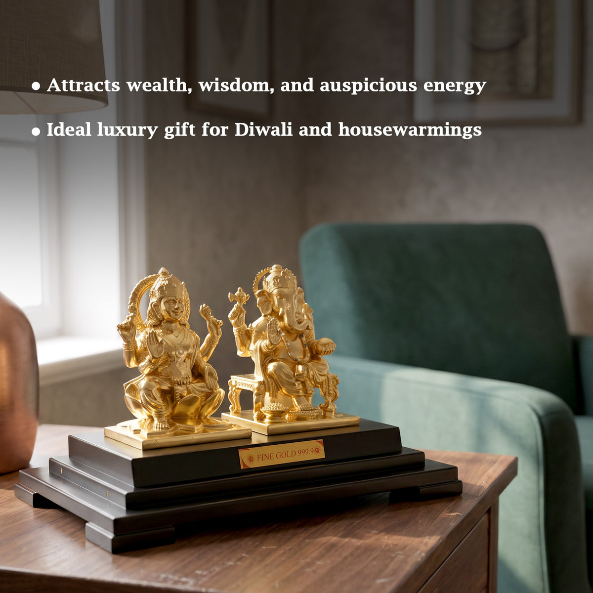 Gold Foiled Laxmi Ganesha