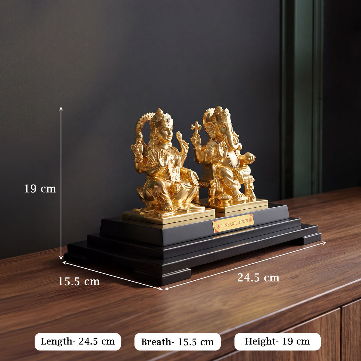 Gold Foiled Laxmi Ganesha