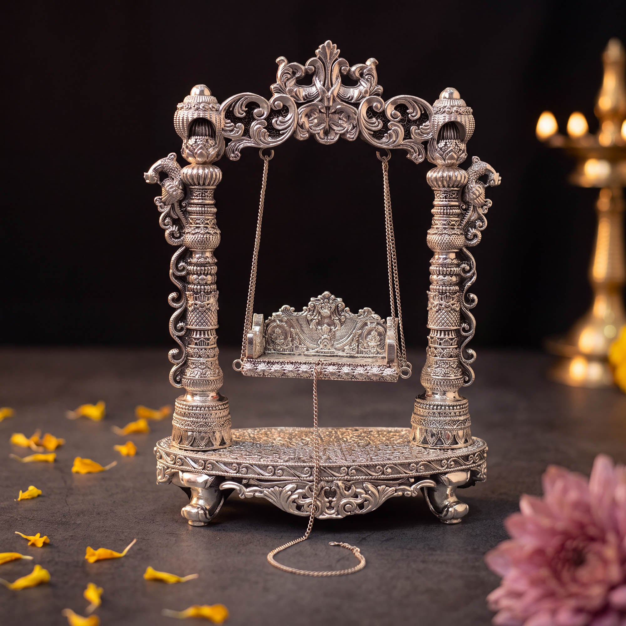 999 Silver Plated Krishna Jhoola