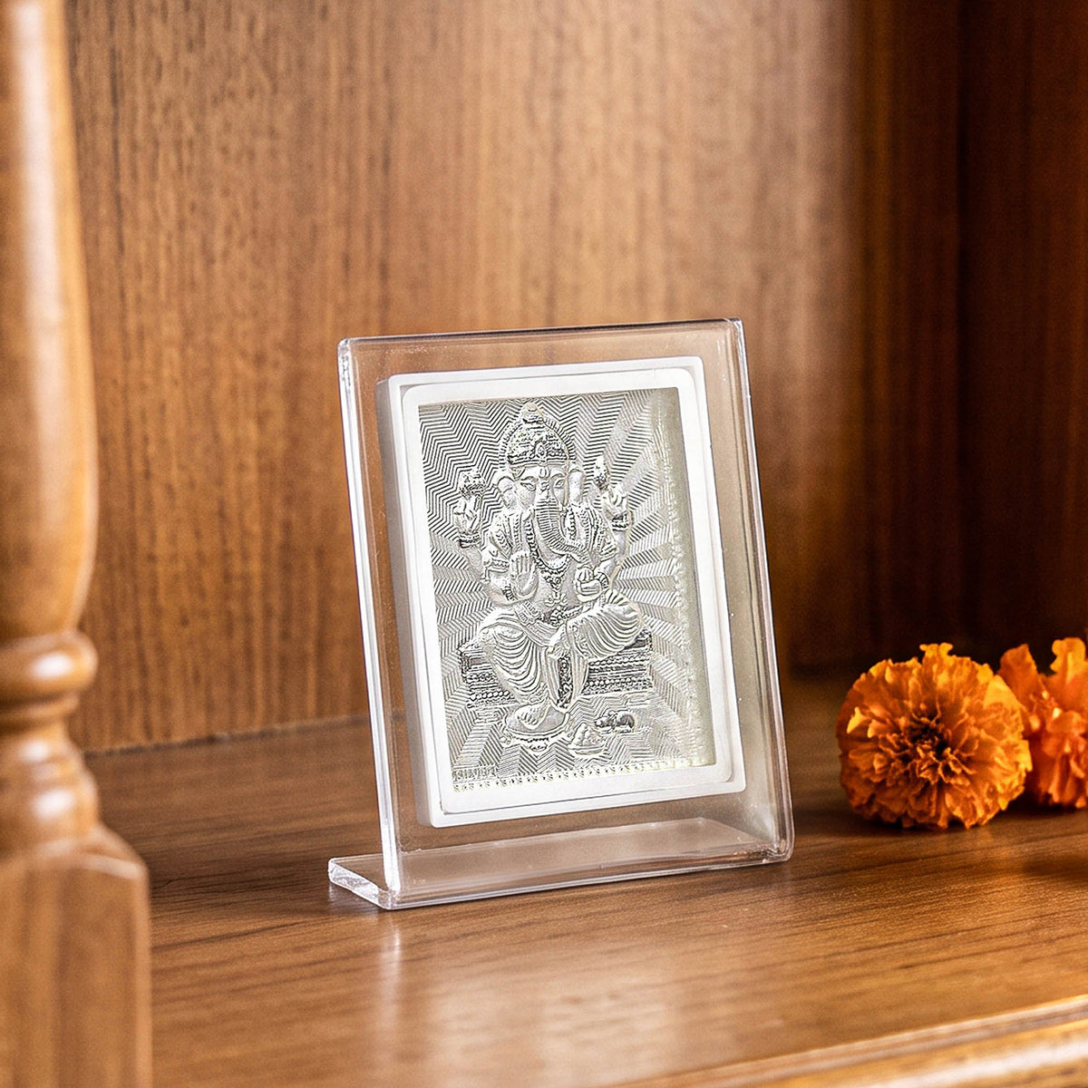 Pure 999 Silver Ganesha Frame