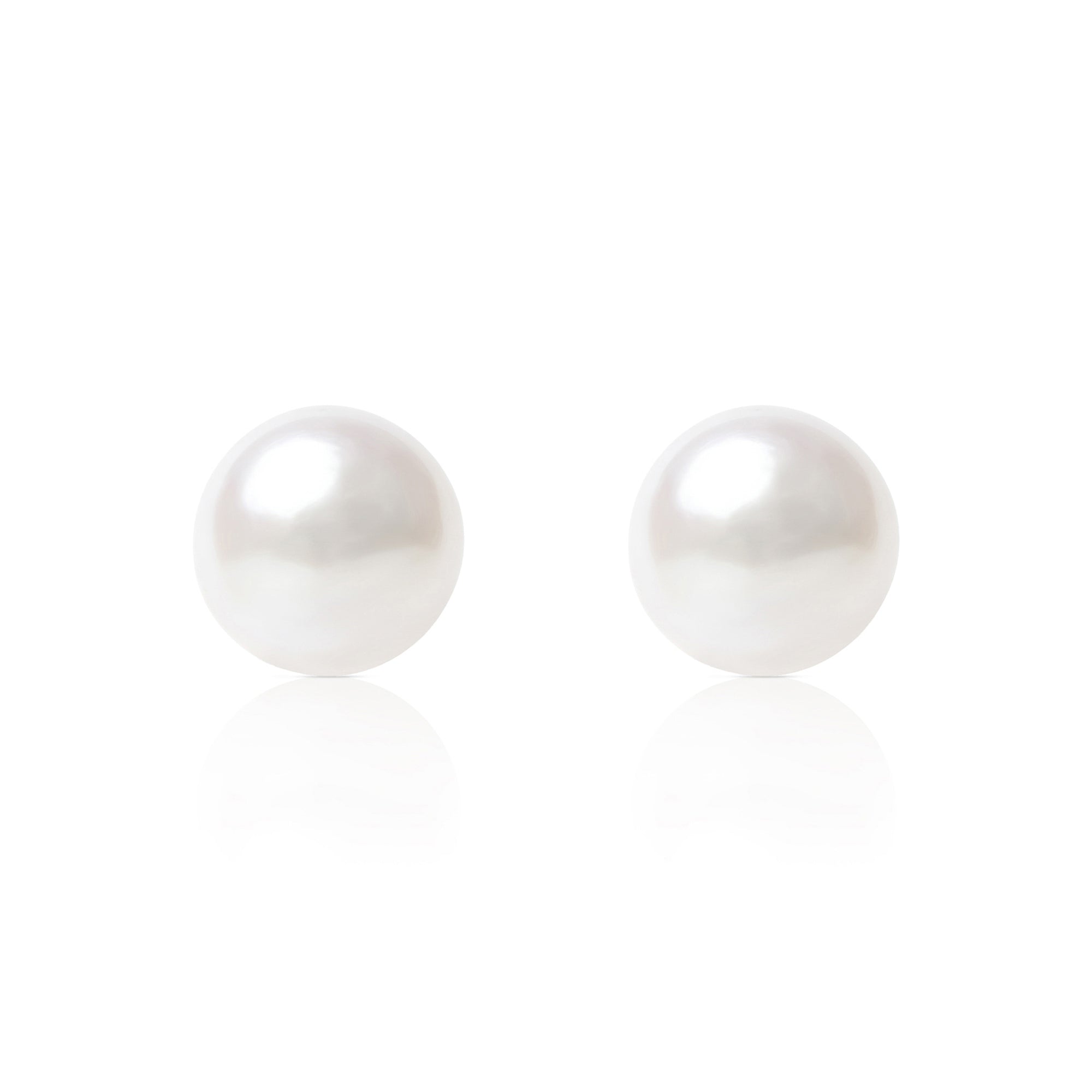 Large Classic Freshwater Pearl Silver Studs