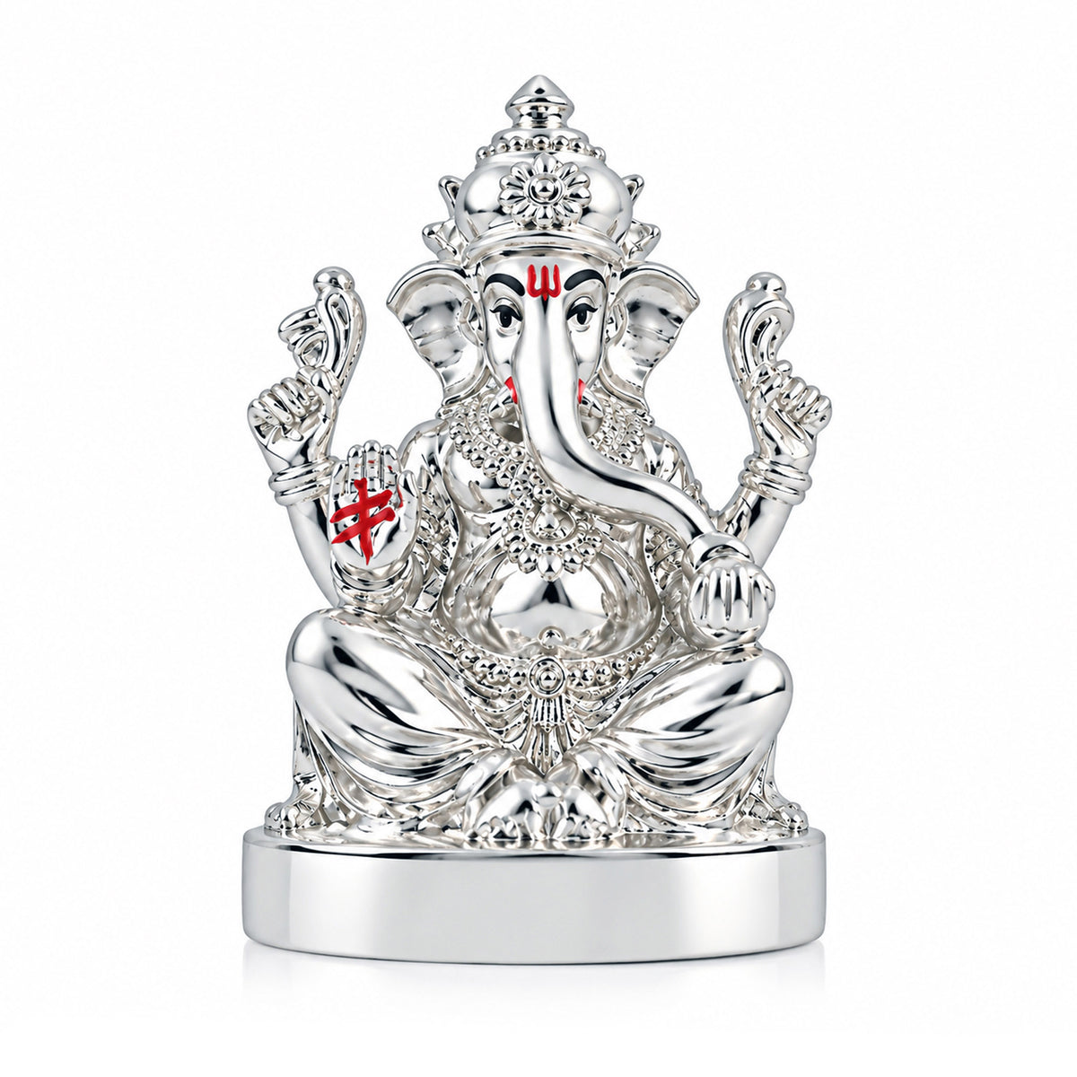 999 Silver Plated Vighnaharta Idol