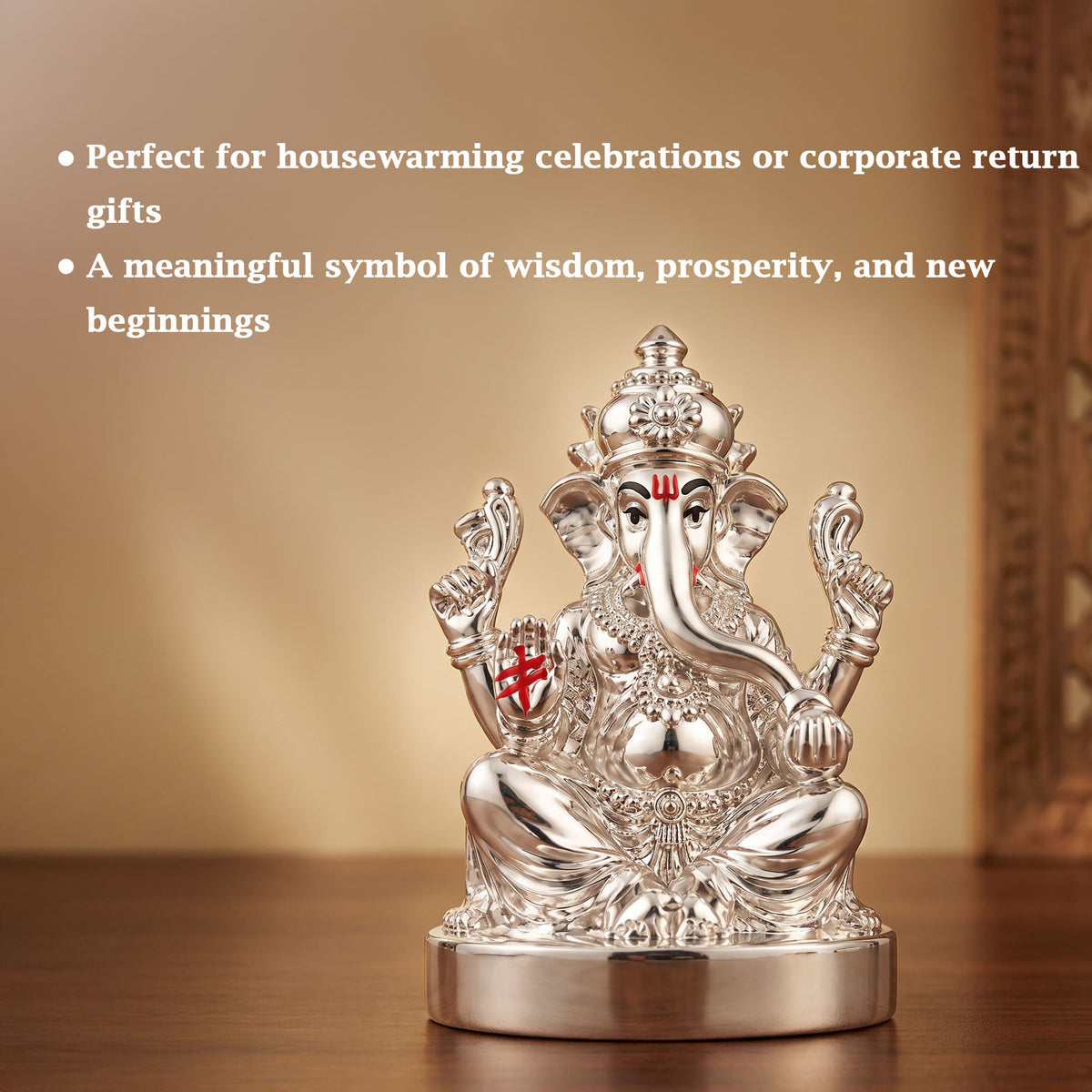999 Silver Plated Vighnaharta Idol