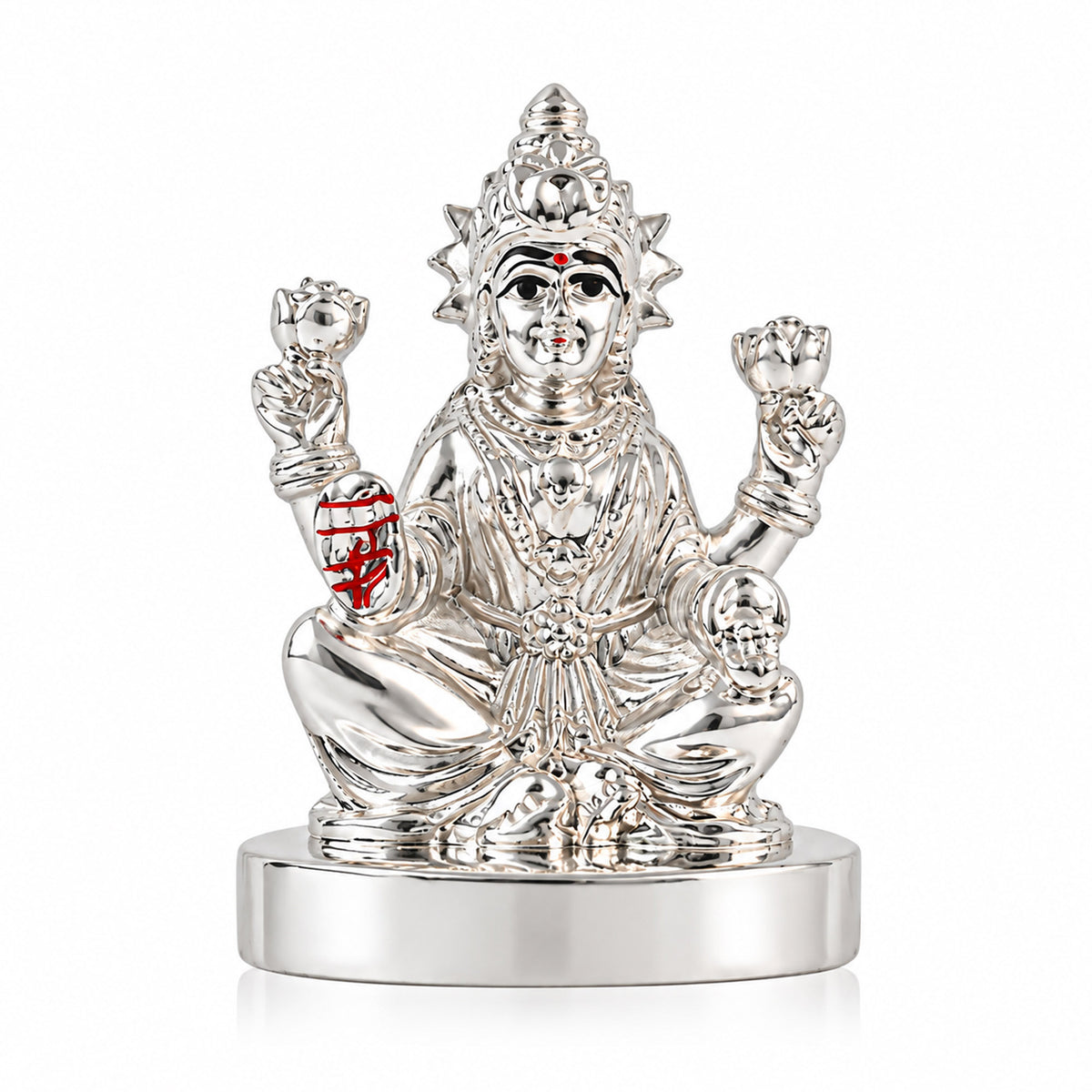 999 Silver Plated Laxmi Seated Idol
