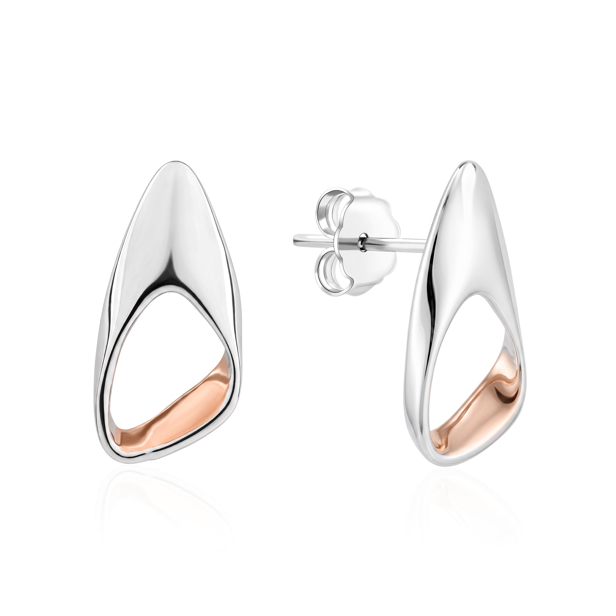 Two-Tone Sculptural Earrings