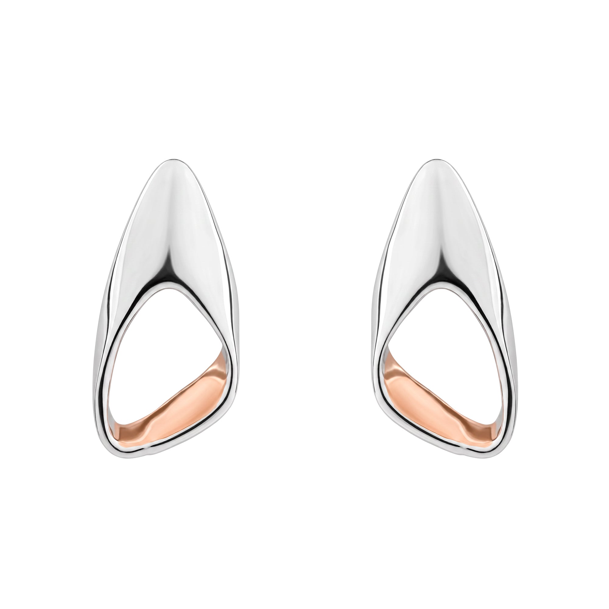 Two-Tone Sculptural Earrings