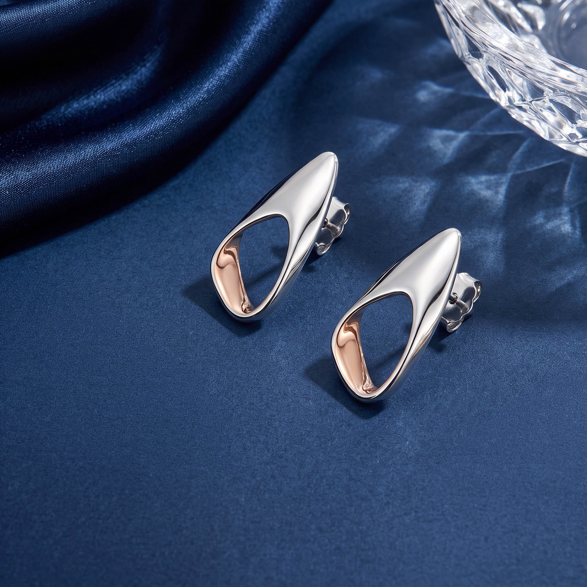 Two-Tone Sculptural Earrings