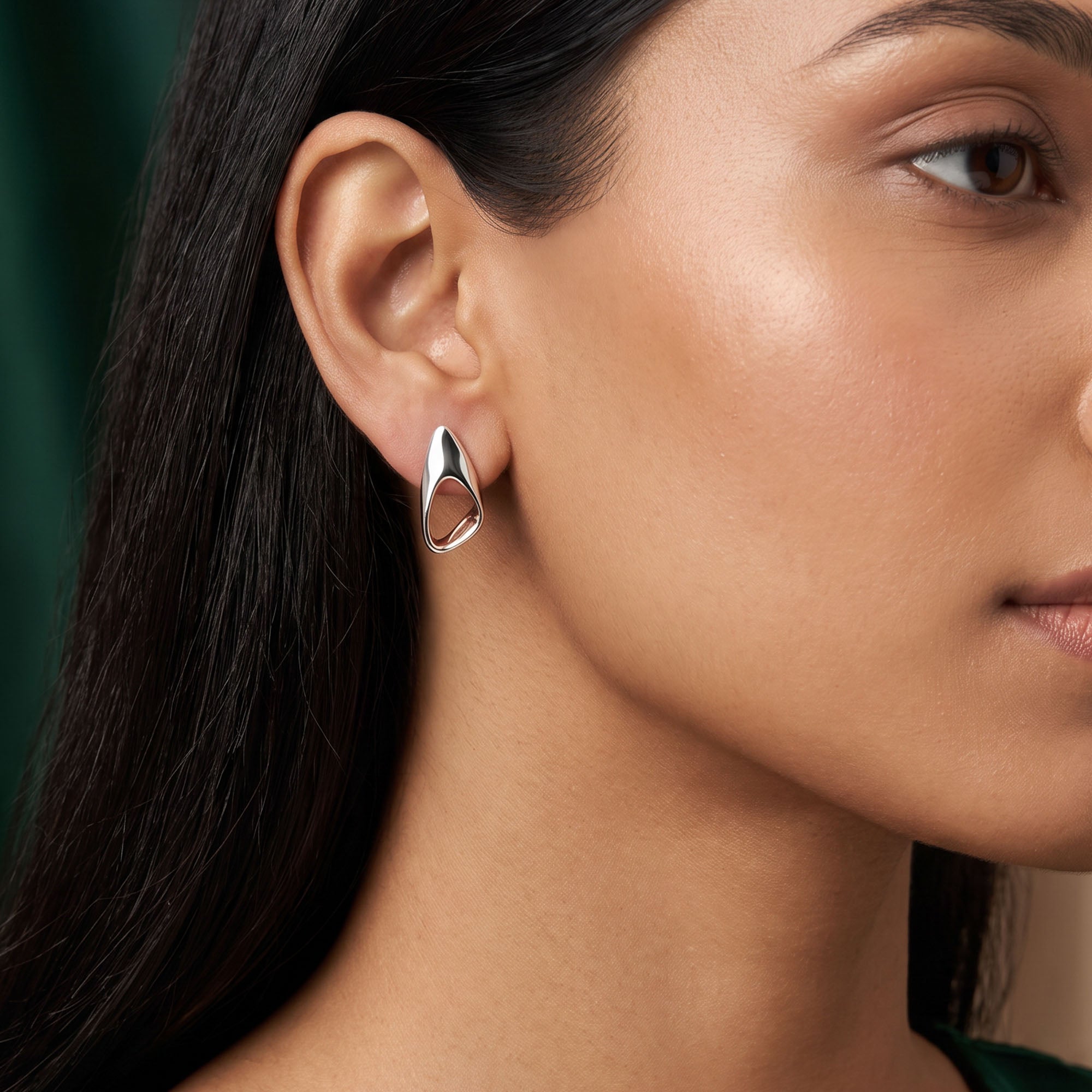 Two-Tone Sculptural Earrings