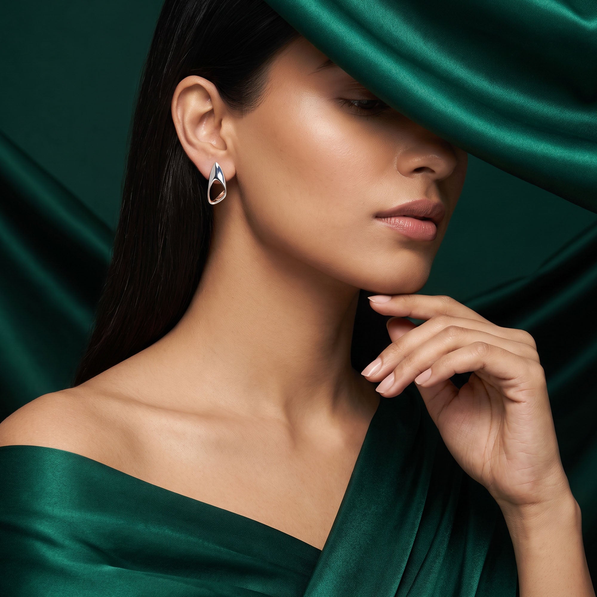 Two-Tone Sculptural Earrings