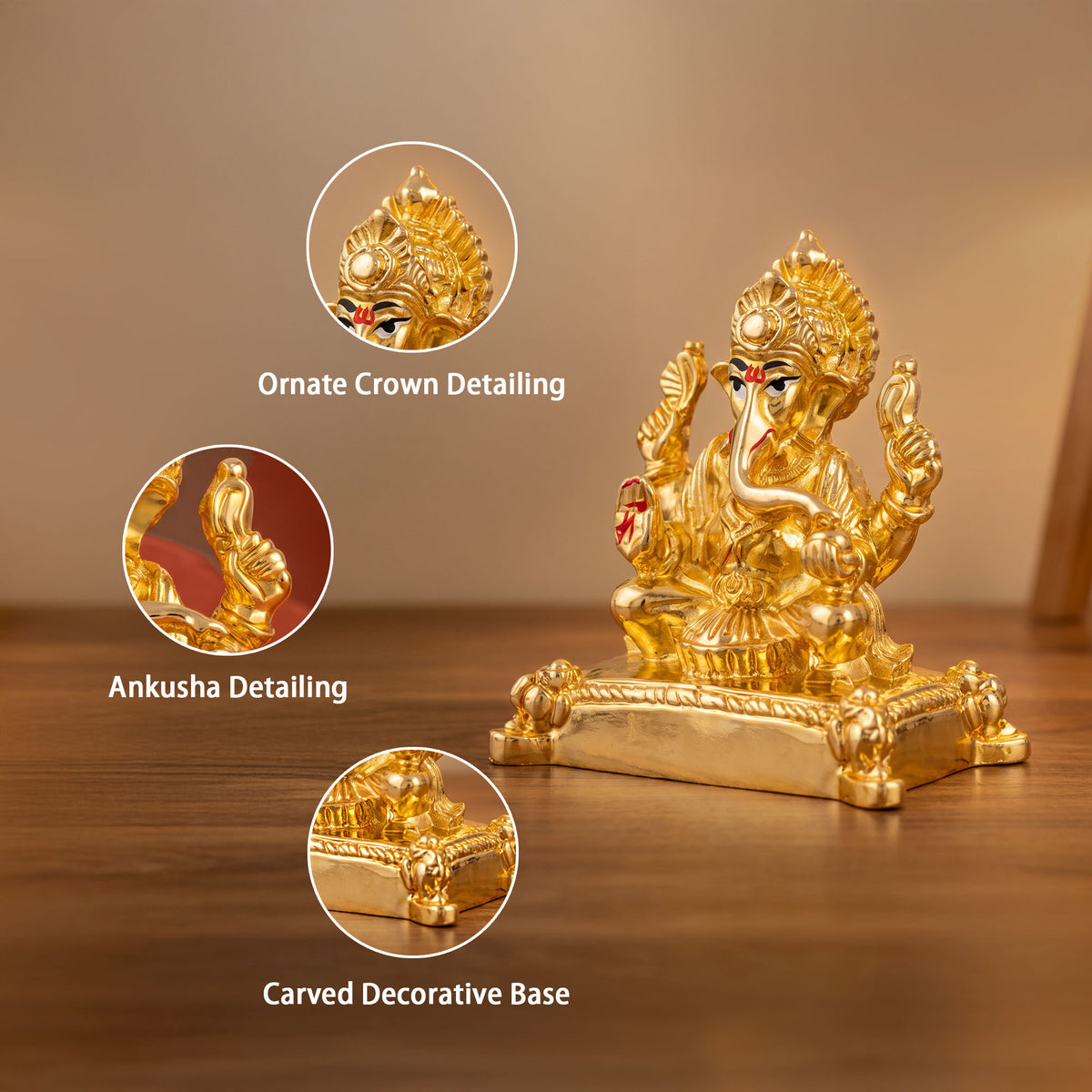 999 Silver Plated Ganesha Chowki Idol