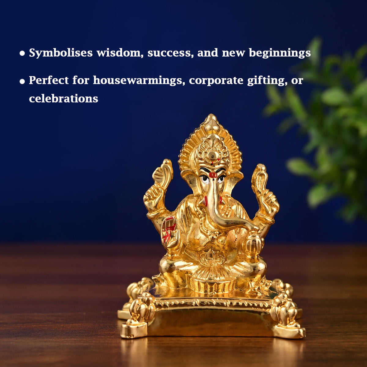 999 Silver Plated Ganesha Chowki Idol