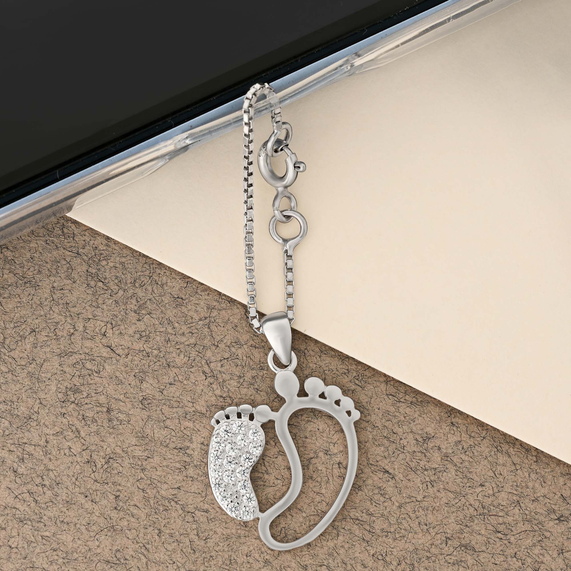 Twin Footprints Charm