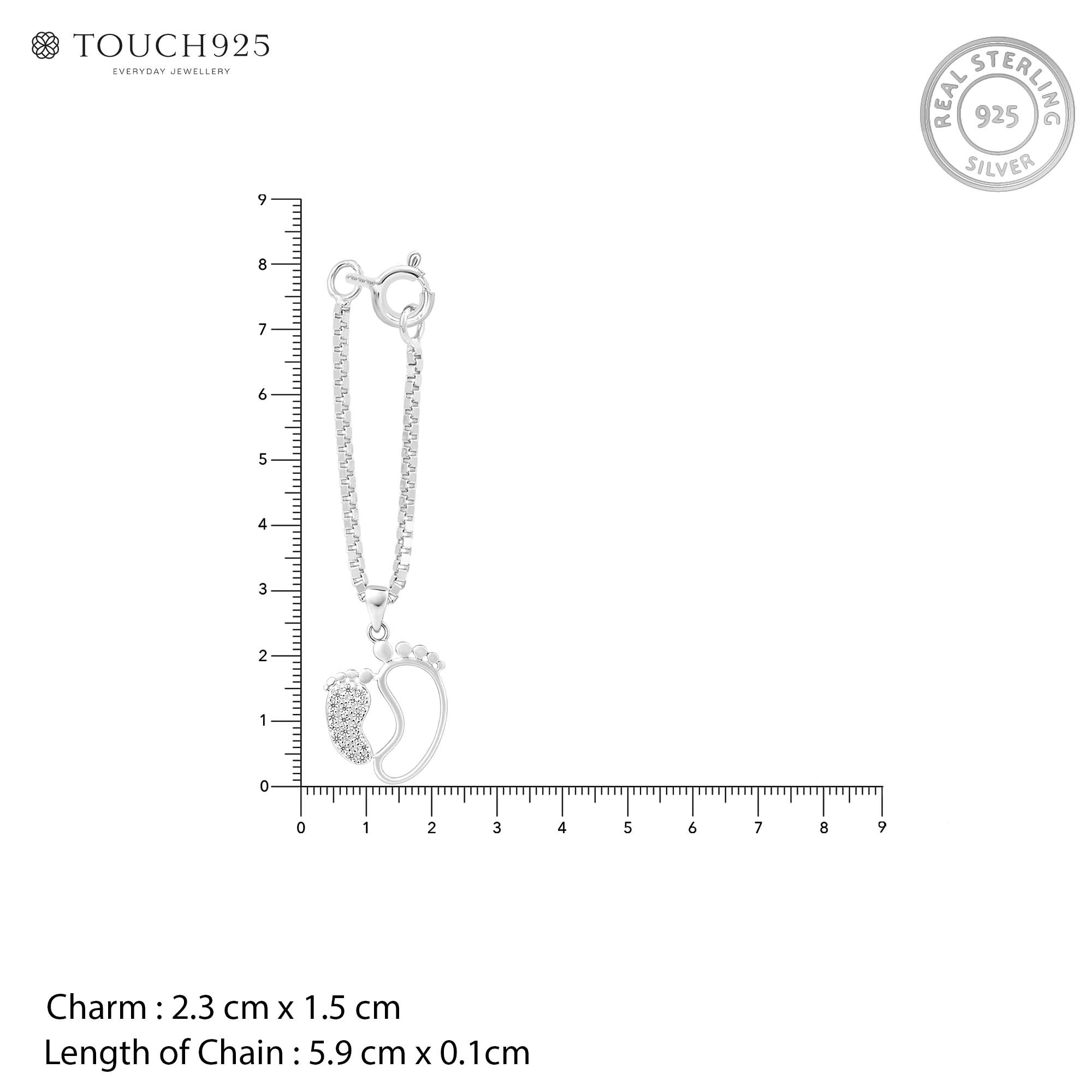 Twin Footprints Charm