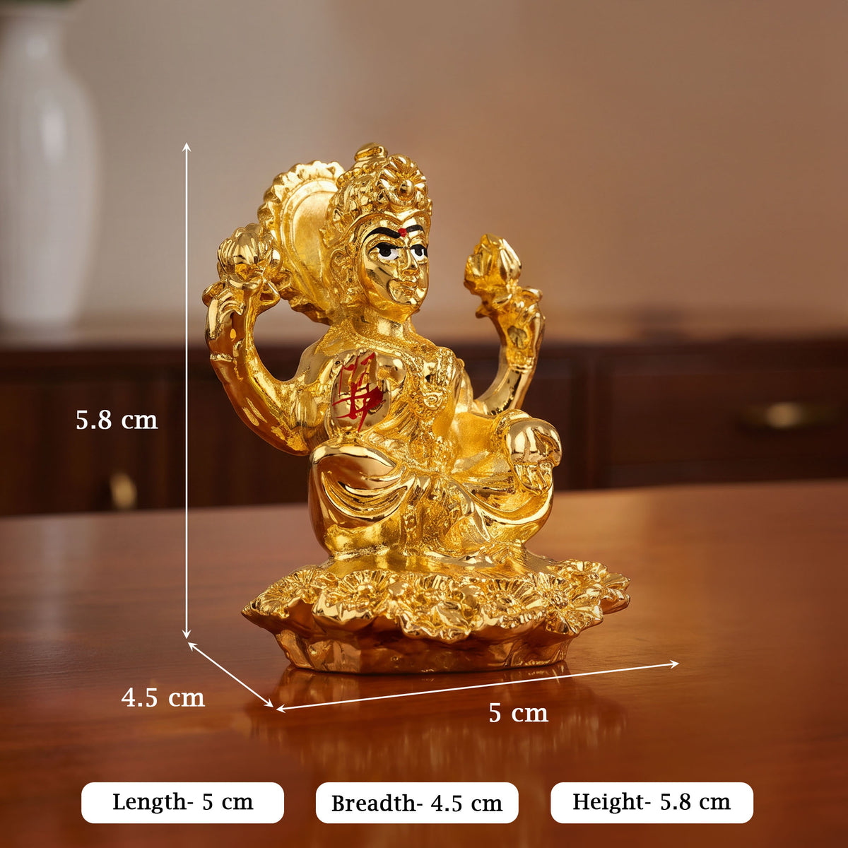 999 Silver Plated Laxmi Kamal Idol