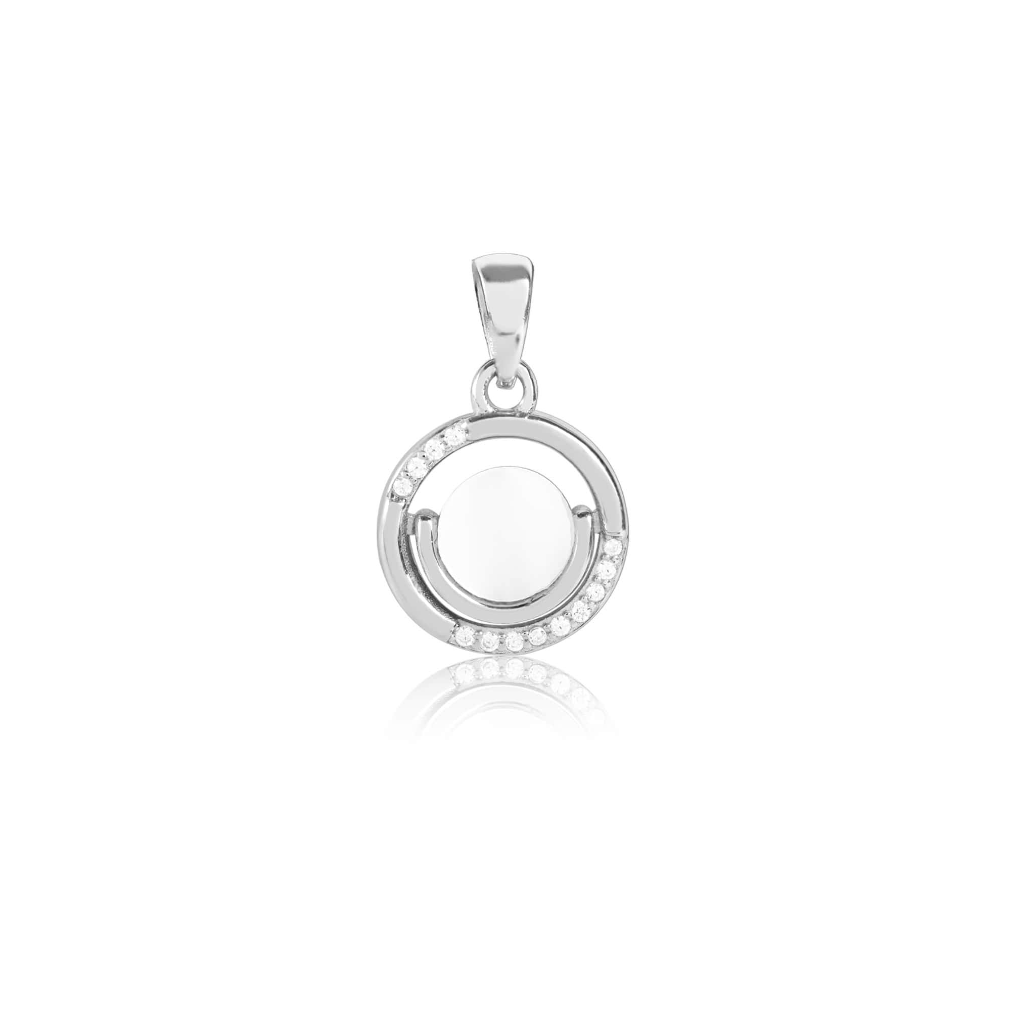 Radiant Circle Zirconia Pendant Set