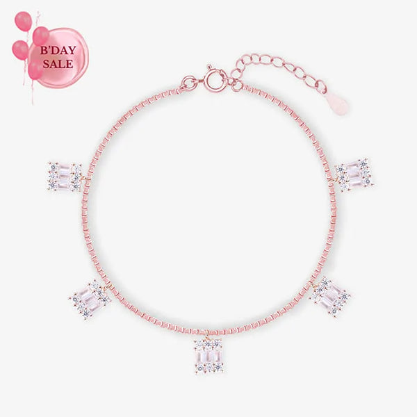 Square Crystle Beads Bracelet - Touch925