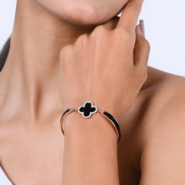 Rose Noir Petal Bracelet