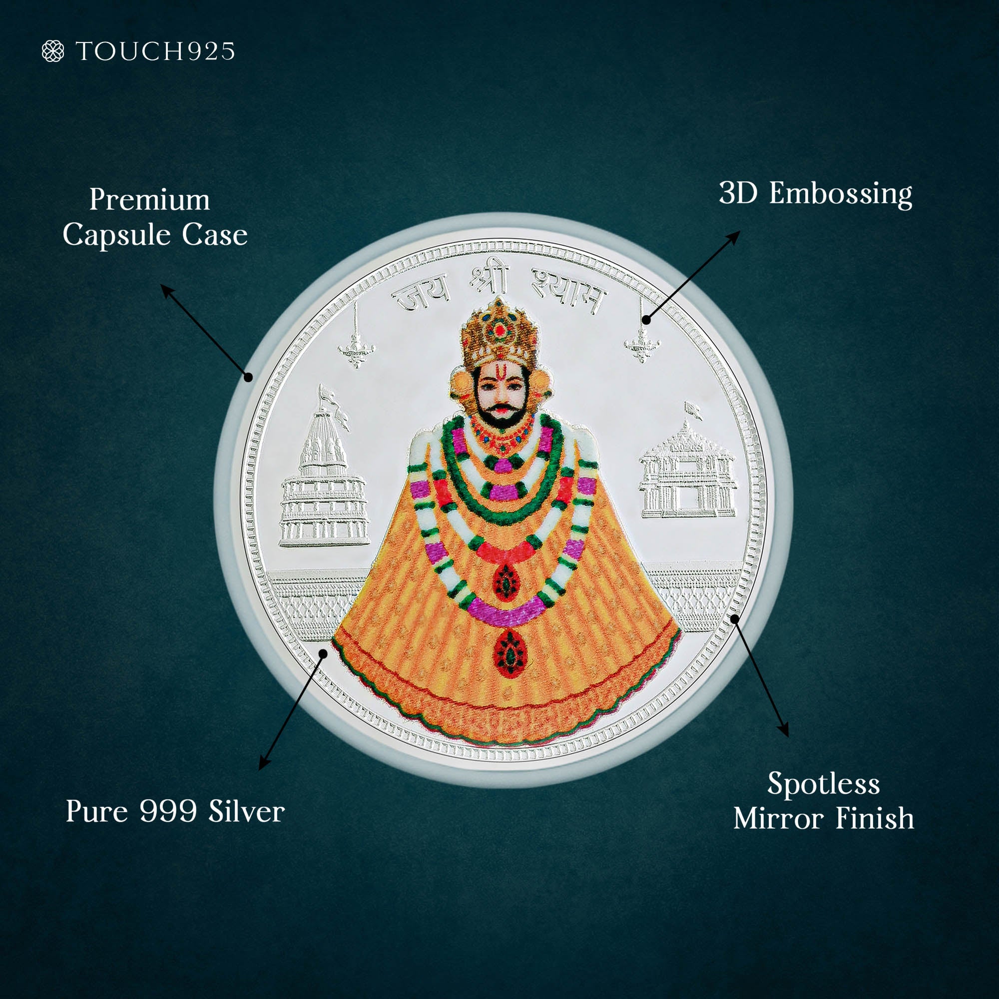 Pure 999 Silver 10g Shyam Baba Coin