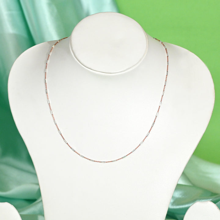 Chic Sculpted Rose Gold Chain - Touch925