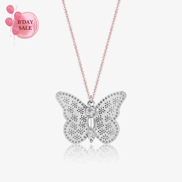 Rose Gold Butterfly Chain Locket - Touch925