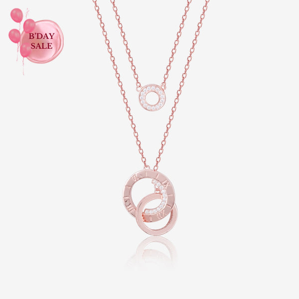 Circular Embrace Layered Necklace - Touch925