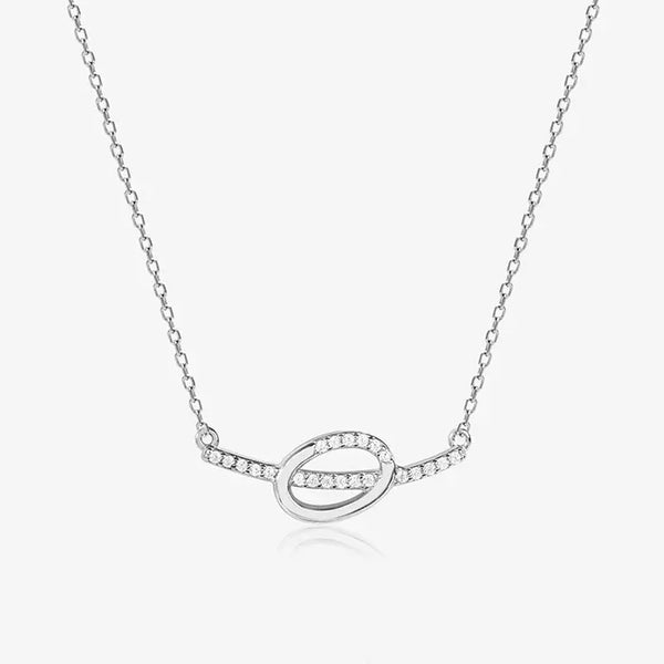 Silver Bar CZ Chain Locket