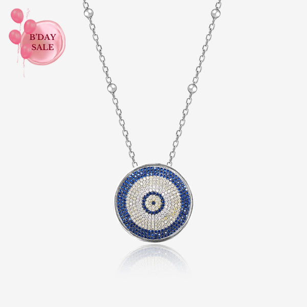 Circular CZ Stoned Chain Locket - Touch925
